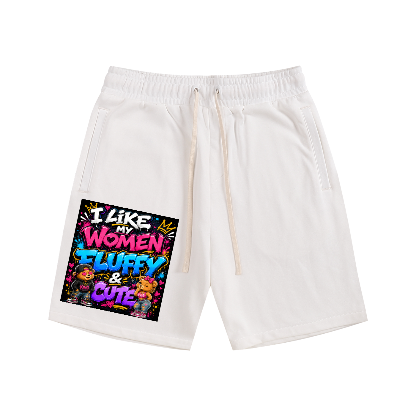 Essential Cotton Shorts w/ Custom Graphic Design I Like My Women...Front
