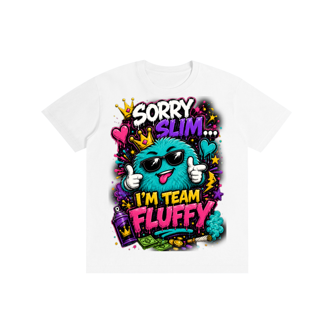 Pure Cotton Unisex T-Shirt w/ Custom Graphic Design_Sorry Slim I'm_Front & FGN Logo_Back
