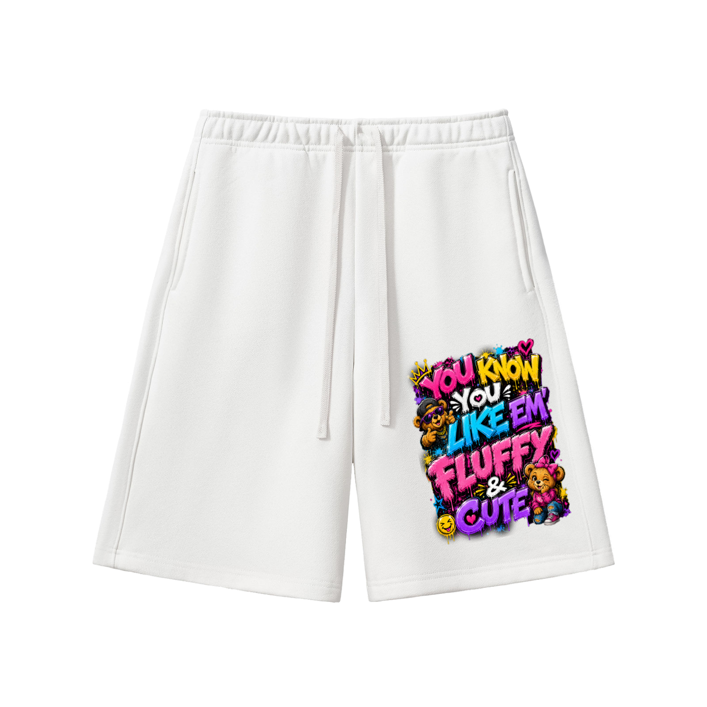 Essential Heavyweight Fleece Shorts w/ Custom Graphic Design _You Know You Like Em'_Front
