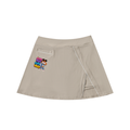 High-Waist Pocketed A-Line Skirt Cute Face Fluffy Waist-Front