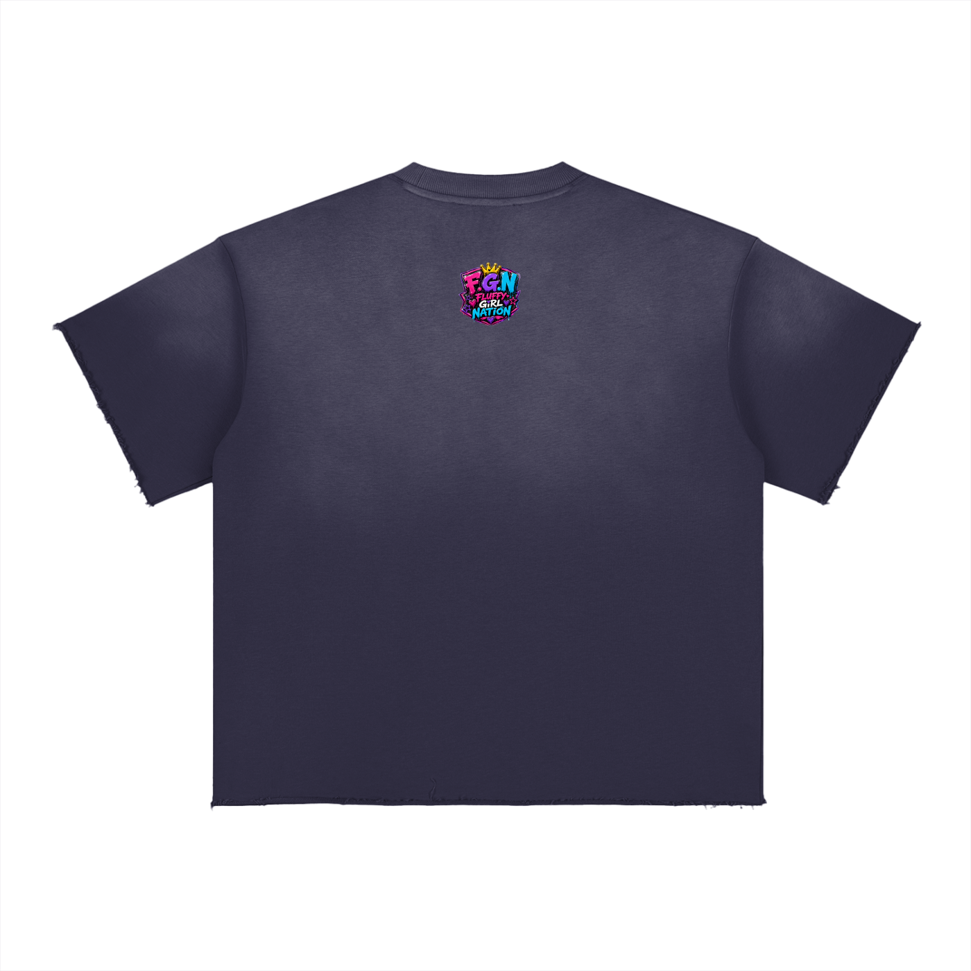 Sun Fade Raw Edge T-Shirt w/ Custom Graphic Design-You're Skinnier Than Me_ Front & FGN Logo _Back