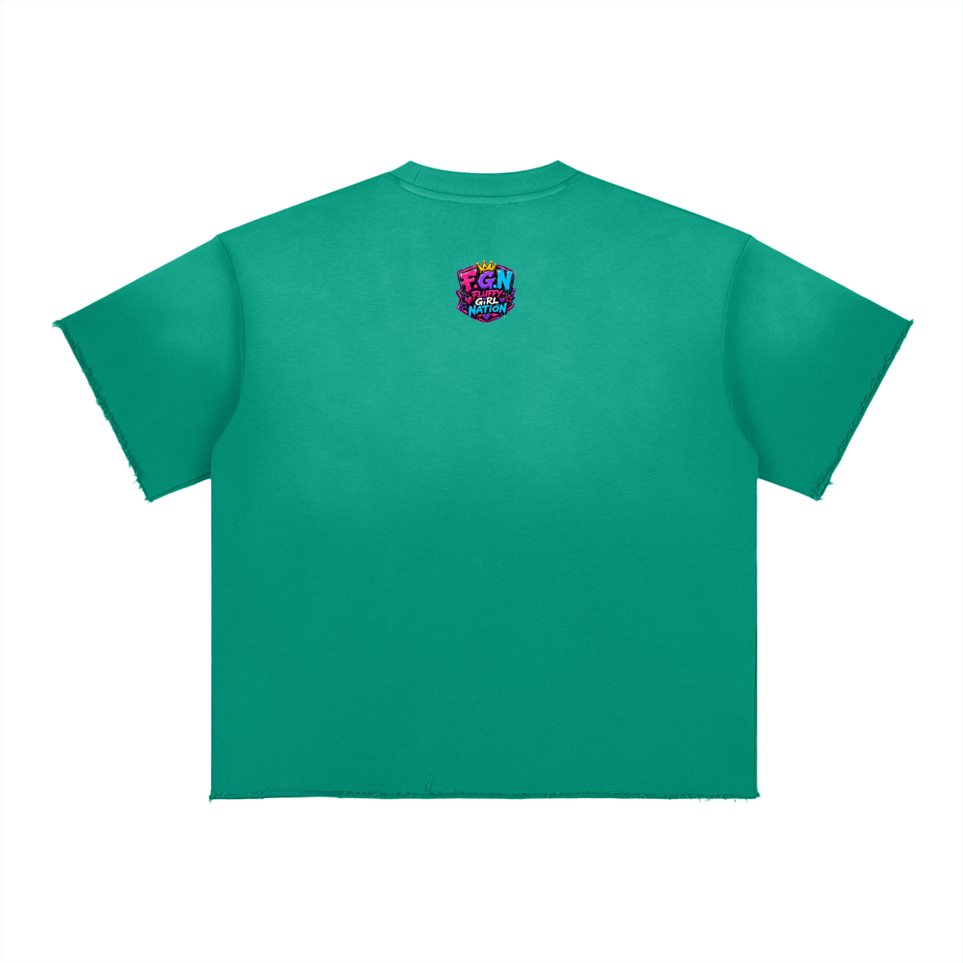 Sun Fade Raw Edge T-Shirt w/ Custom Graphic Design-You're Skinnier Than Me_ Front & FGN Logo _Back