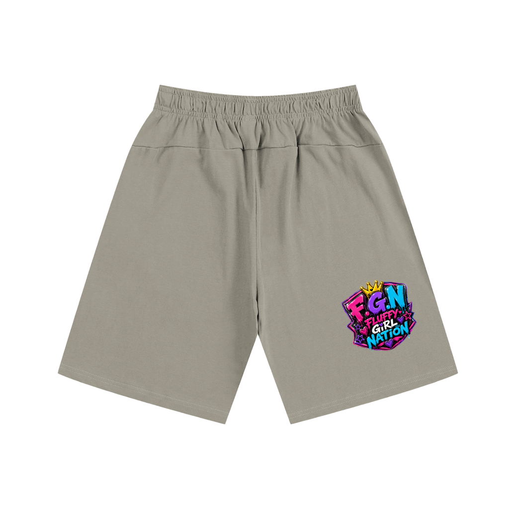 Essential Heavyweight Cotton Shorts w/ Custom Graphic Design_F.C.C_Front & FGN Logo_Back