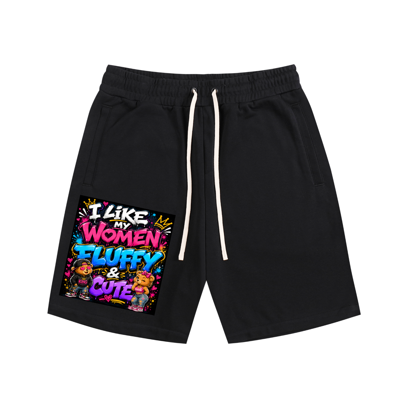 Essential Cotton Shorts w/ Custom Graphic Design I Like My Women...Front
