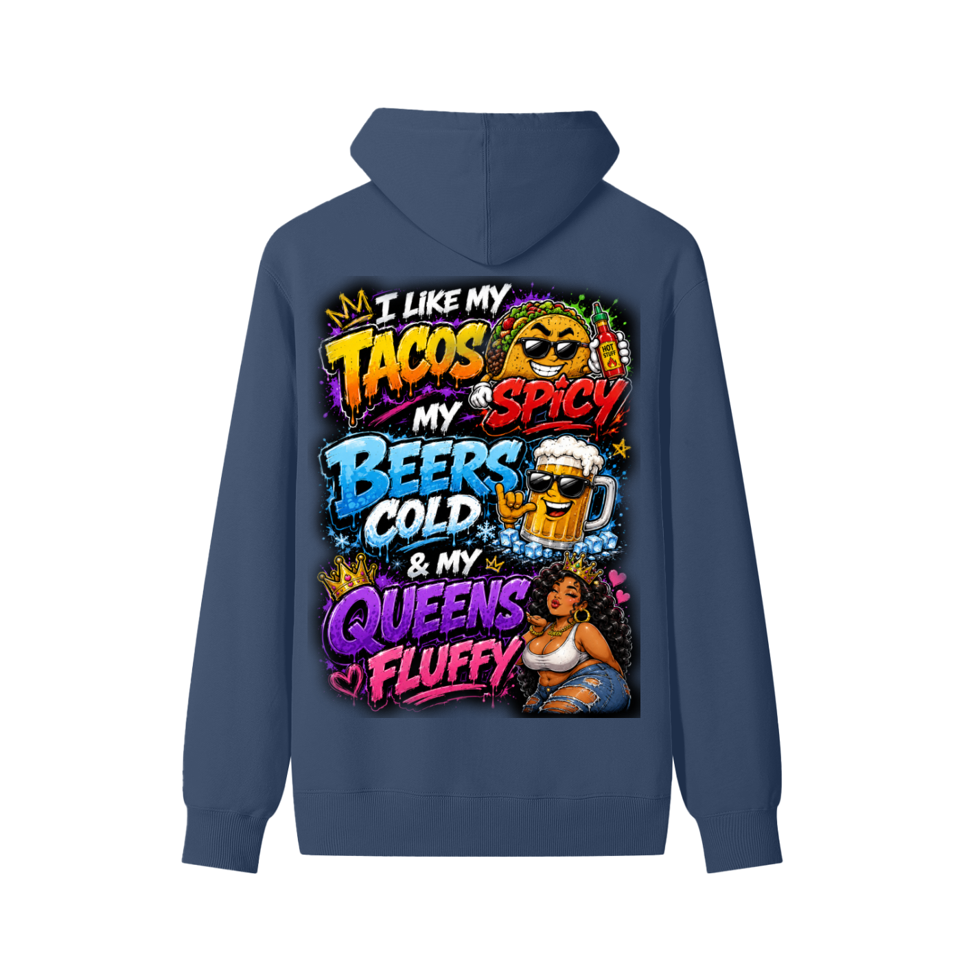 Classic Unisex Cotton Hoodie w/ Custom Graphic Design_I Like My_Back & FGN Logo_Back