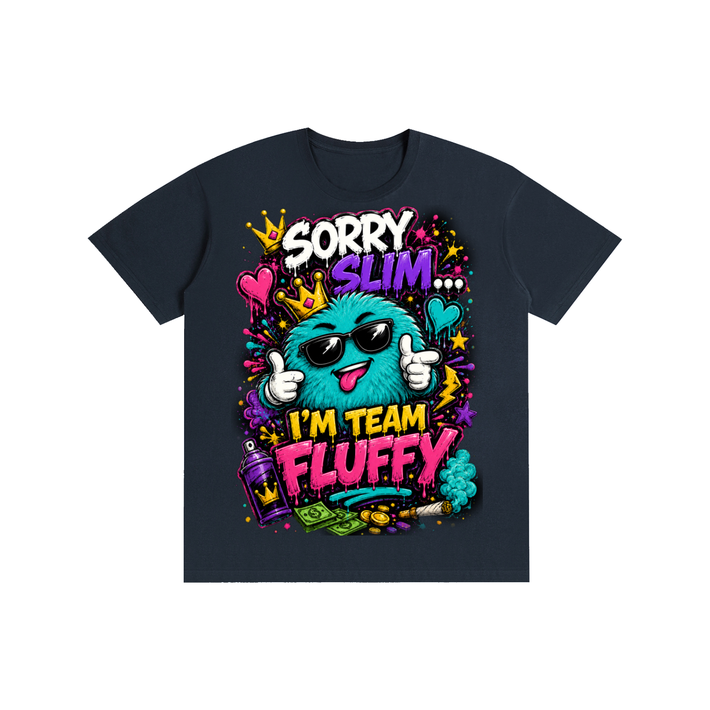 Pure Cotton Unisex T-Shirt w/ Custom Graphic Design_Sorry Slim I'm_Front & FGN Logo_Back
