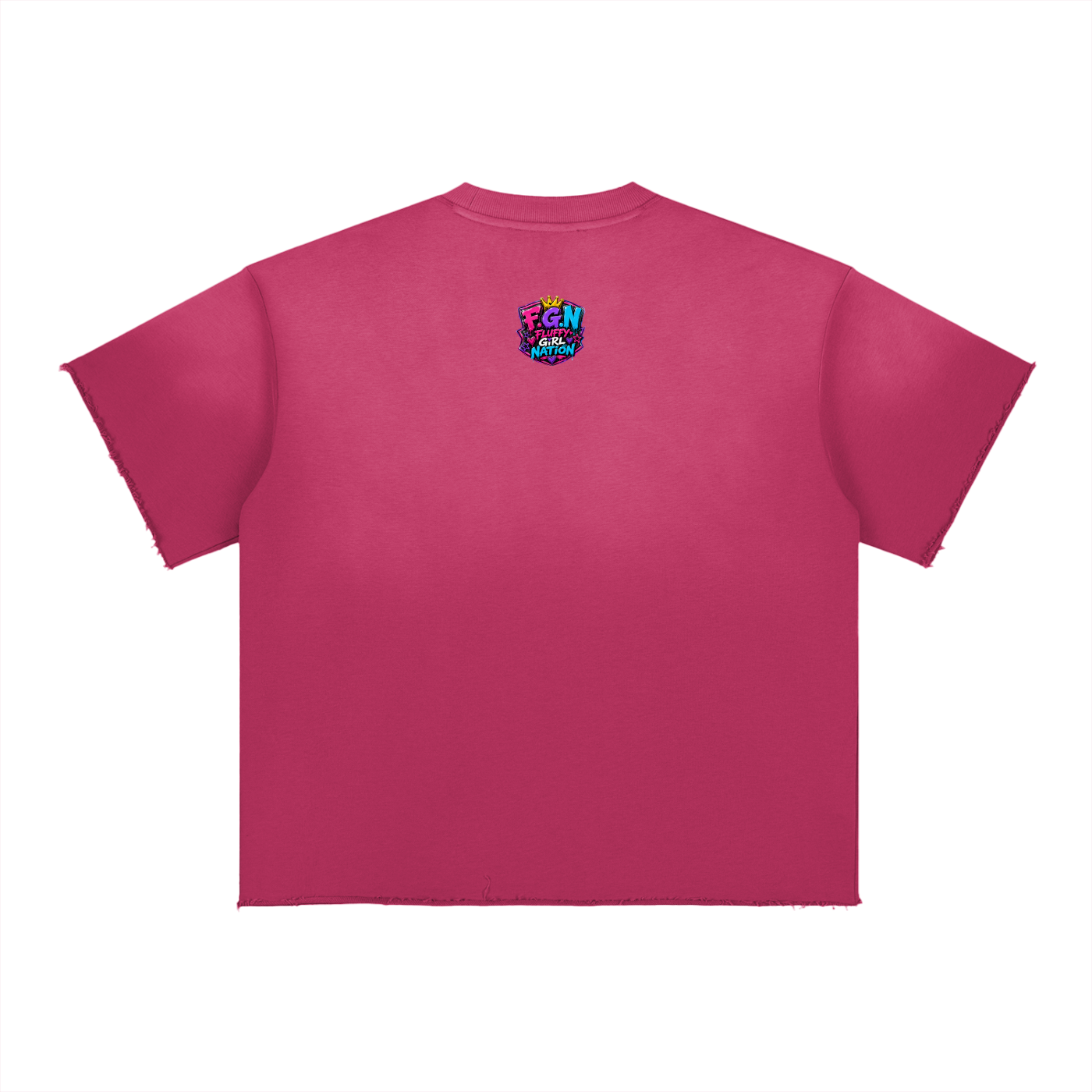 Sun Fade Raw Edge T-Shirt w/ Custom Graphic Design-You're Skinnier Than Me_ Front & FGN Logo _Back