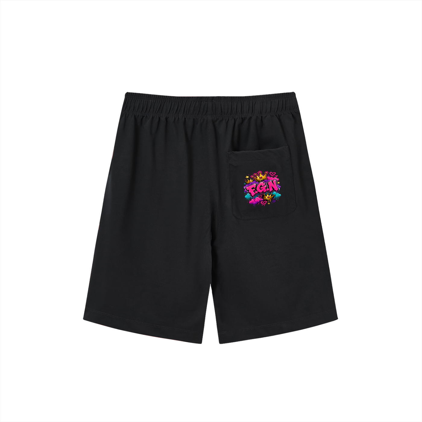 Lightweight Drawstring Shorts Respect My Fluffy Gangster-Front & FGN Logo-Back