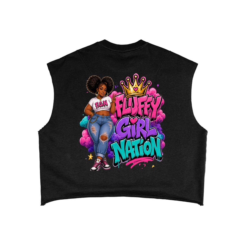 French Terry Boxy Tank Top w/ Custom FGN Logo Front & FGN w/ Girl Graphic Design Back