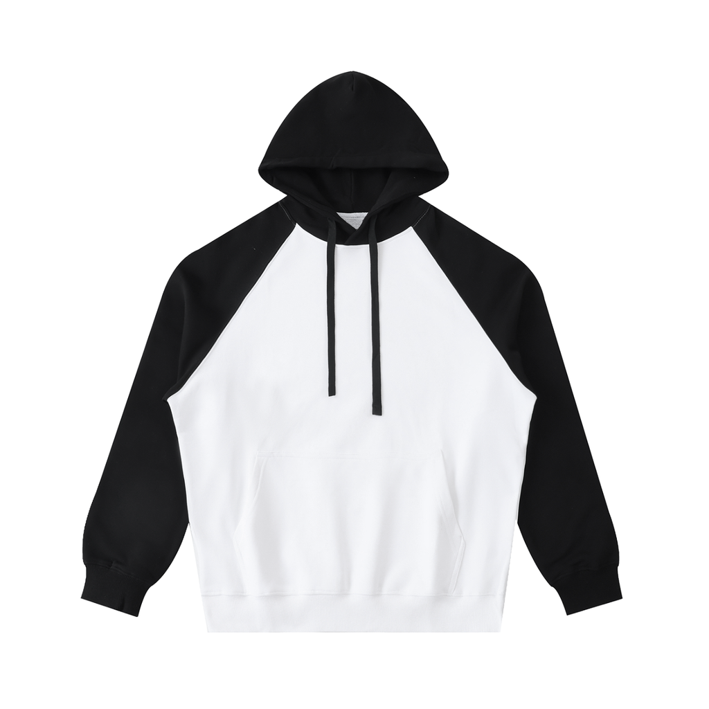 Color-Block Raglan Sleeve Hoodie w/ Custom Graphic Design_Ain't No Love_Back