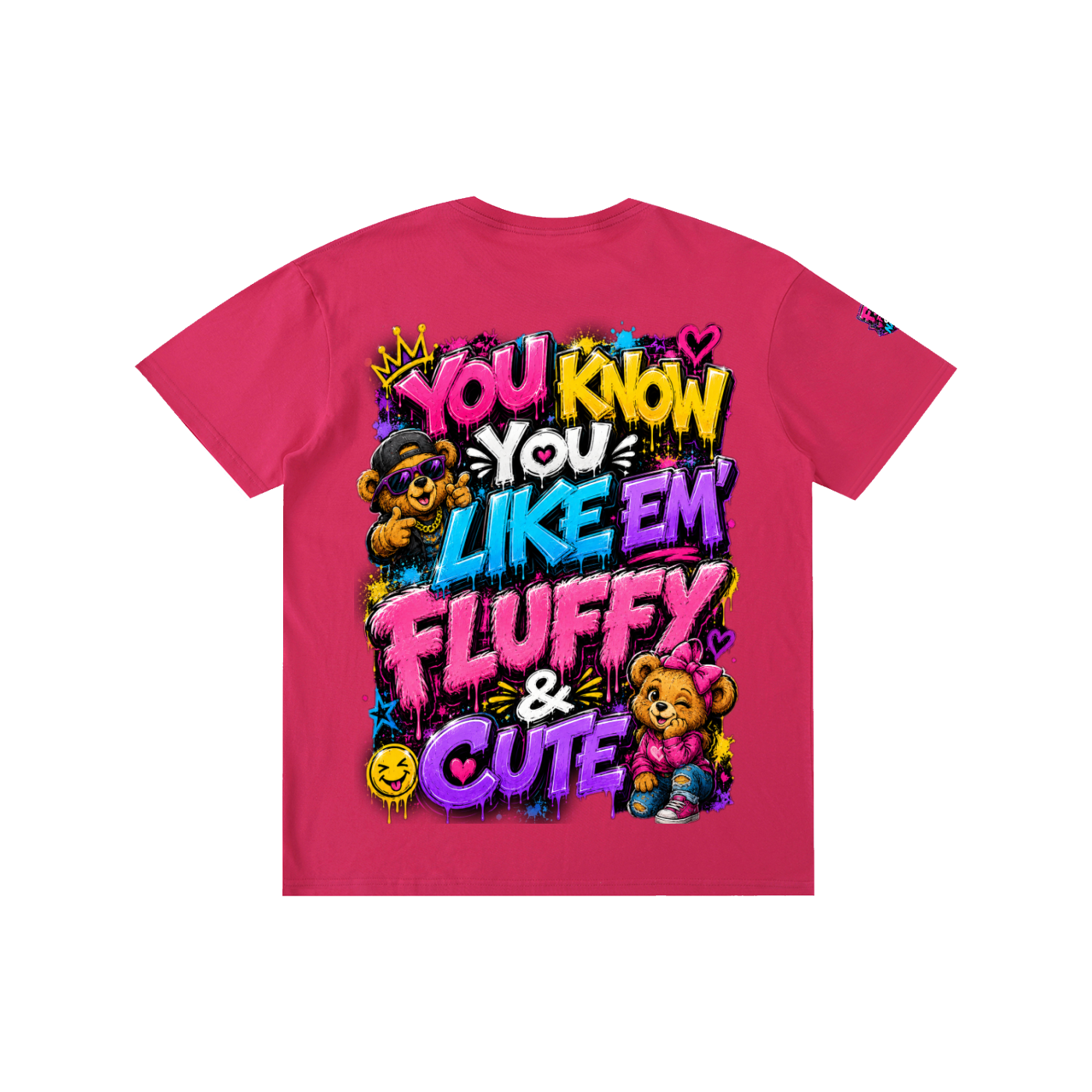 Pure Cotton Unisex T-Shirt w/ Custom Graphic Design_You Know You Like Em'_Back & FGN Logo _Right Sleeve