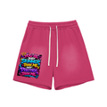 Sun Fade Raw Edge Cotton Shorts w/ Custom Graphic Design -You're Skinnier Than Me_Front