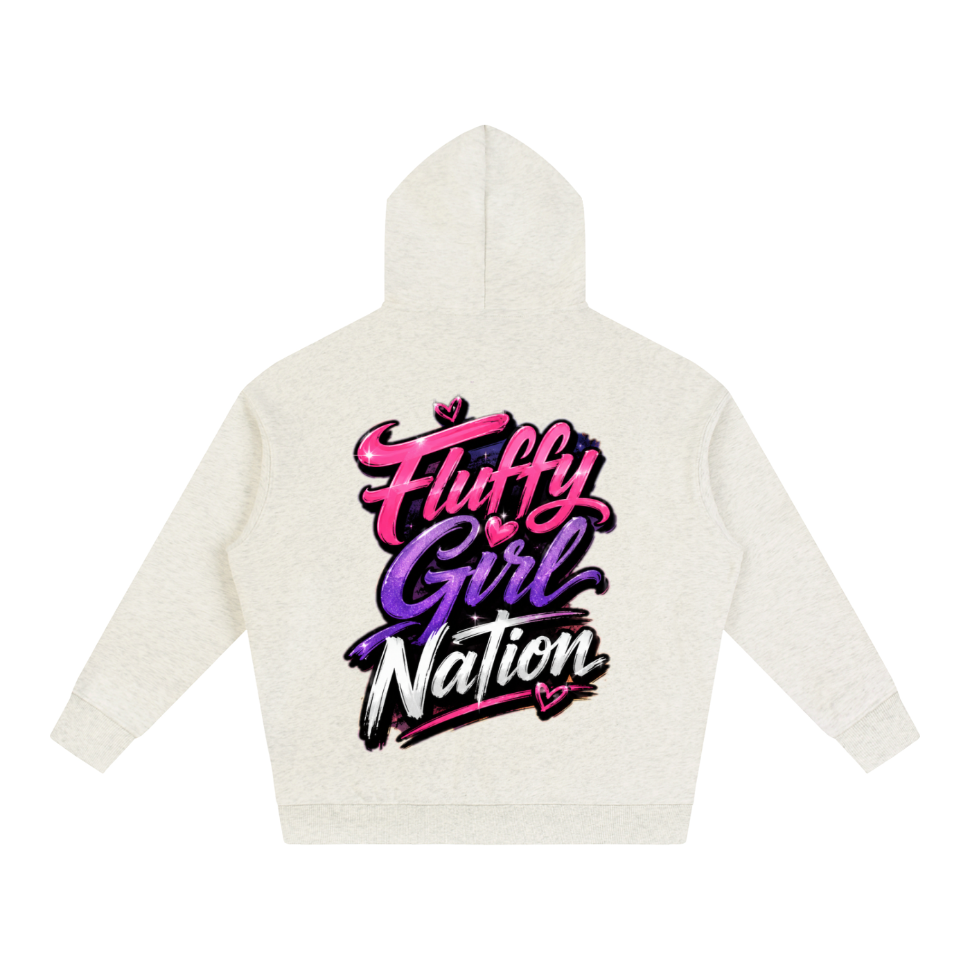 Oversize Fleeced Hoodie w/ Custom FGN Logo Front & FGN Graphic Design Back
