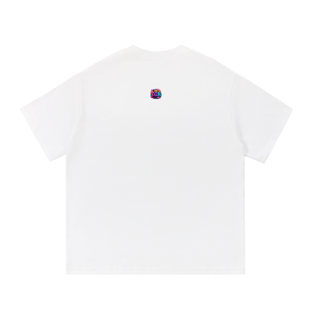 Essential Cotton T-Shirt Fluffy Girl Nation Logo-Front