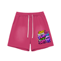 Sun Fade Raw Edge Cotton Shorts w/ Custom FGN Graphic Design-Just Because I'm Fluffy Front