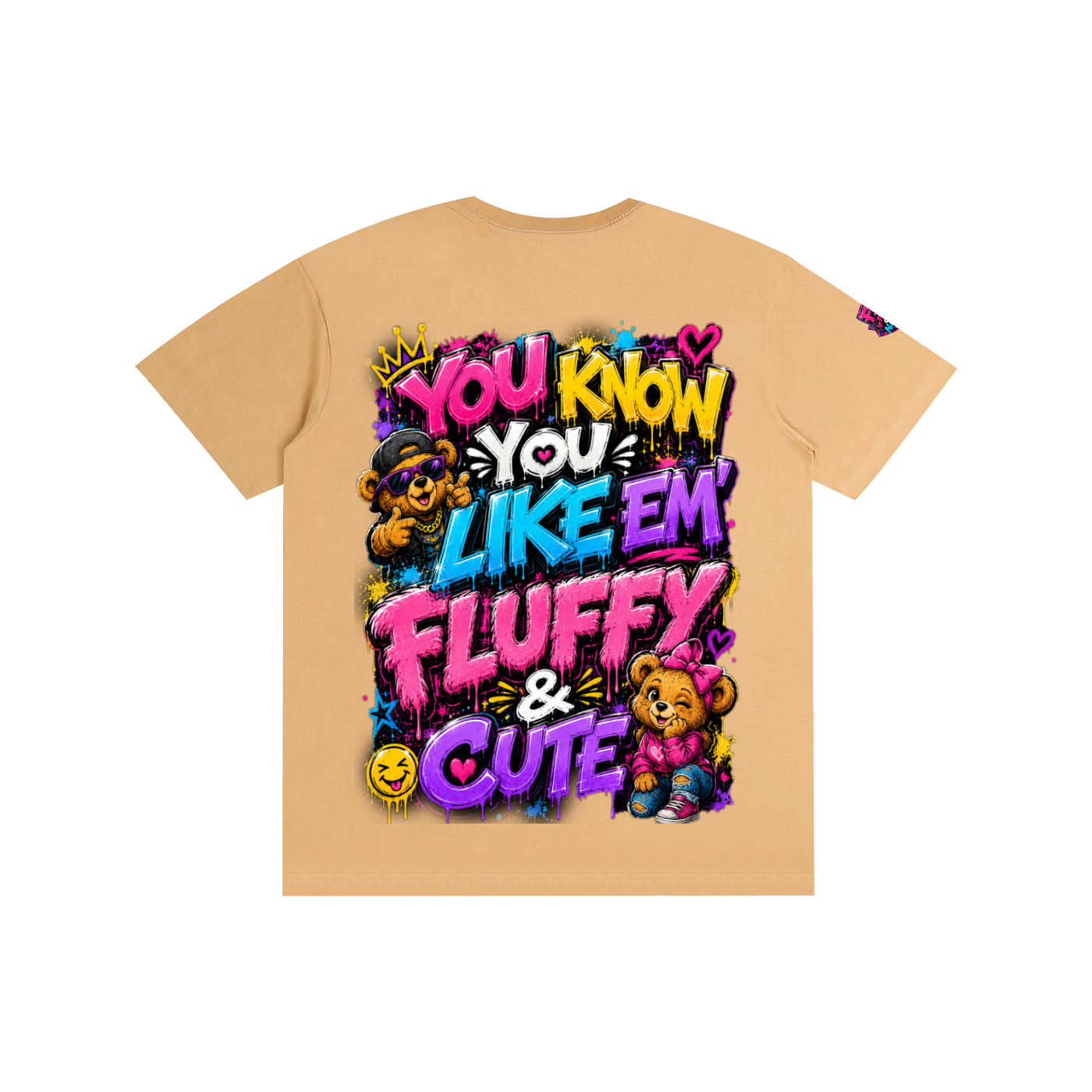 Pure Cotton Unisex T-Shirt w/ Custom Graphic Design_You Know You Like Em'_Back & FGN Logo _Right Sleeve