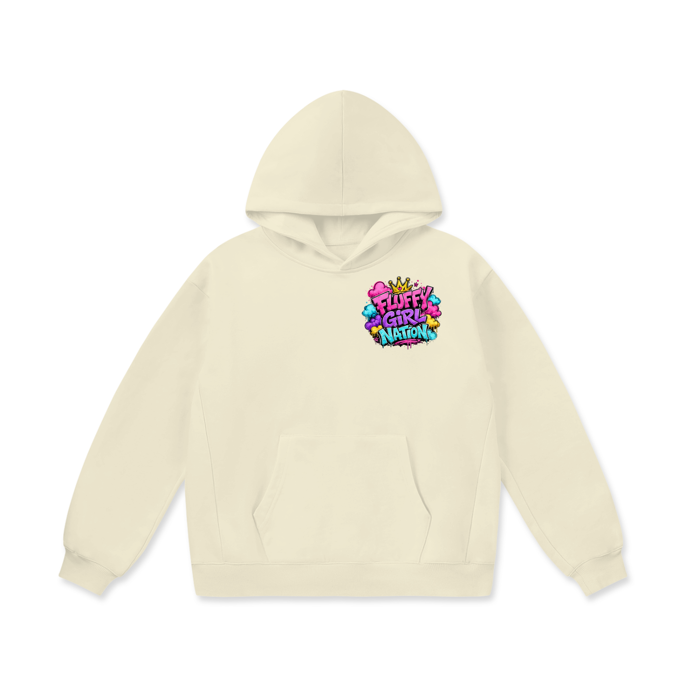 Oversize Heavyweight Fleece Hoodie w/ Front and Back FGN Logos