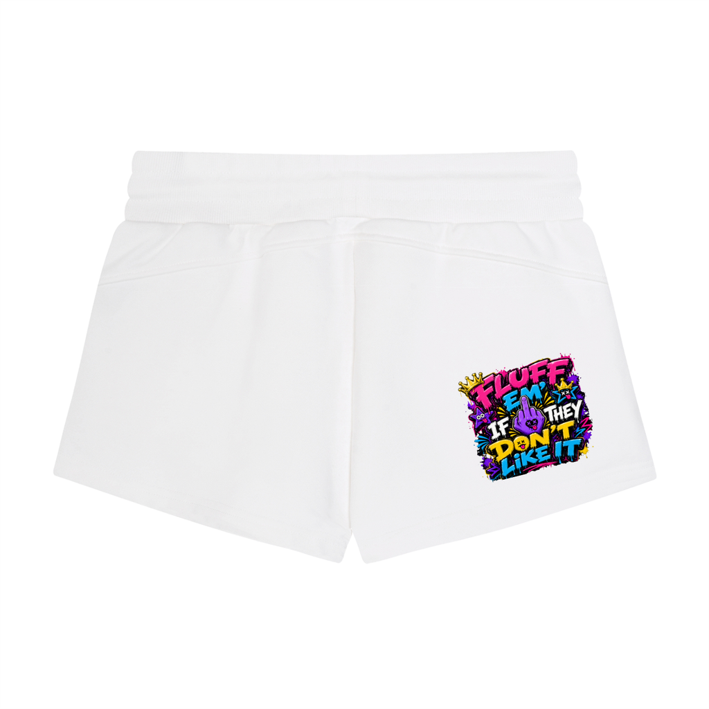 Women's Drawstring Shorts w/Custom Graphic Design _Fluff Em'_Back & FGN Logo_Front