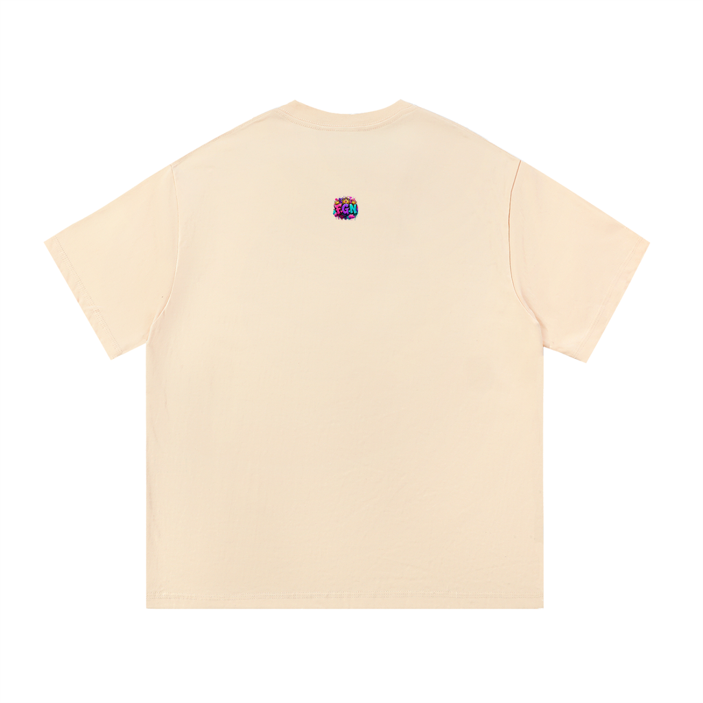 Essential Cotton T-Shirt Fluffy Girl Nation Logo-Front