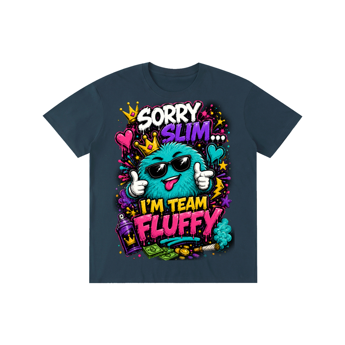 Pure Cotton Unisex T-Shirt w/ Custom Graphic Design_Sorry Slim I'm_Front & FGN Logo_Back