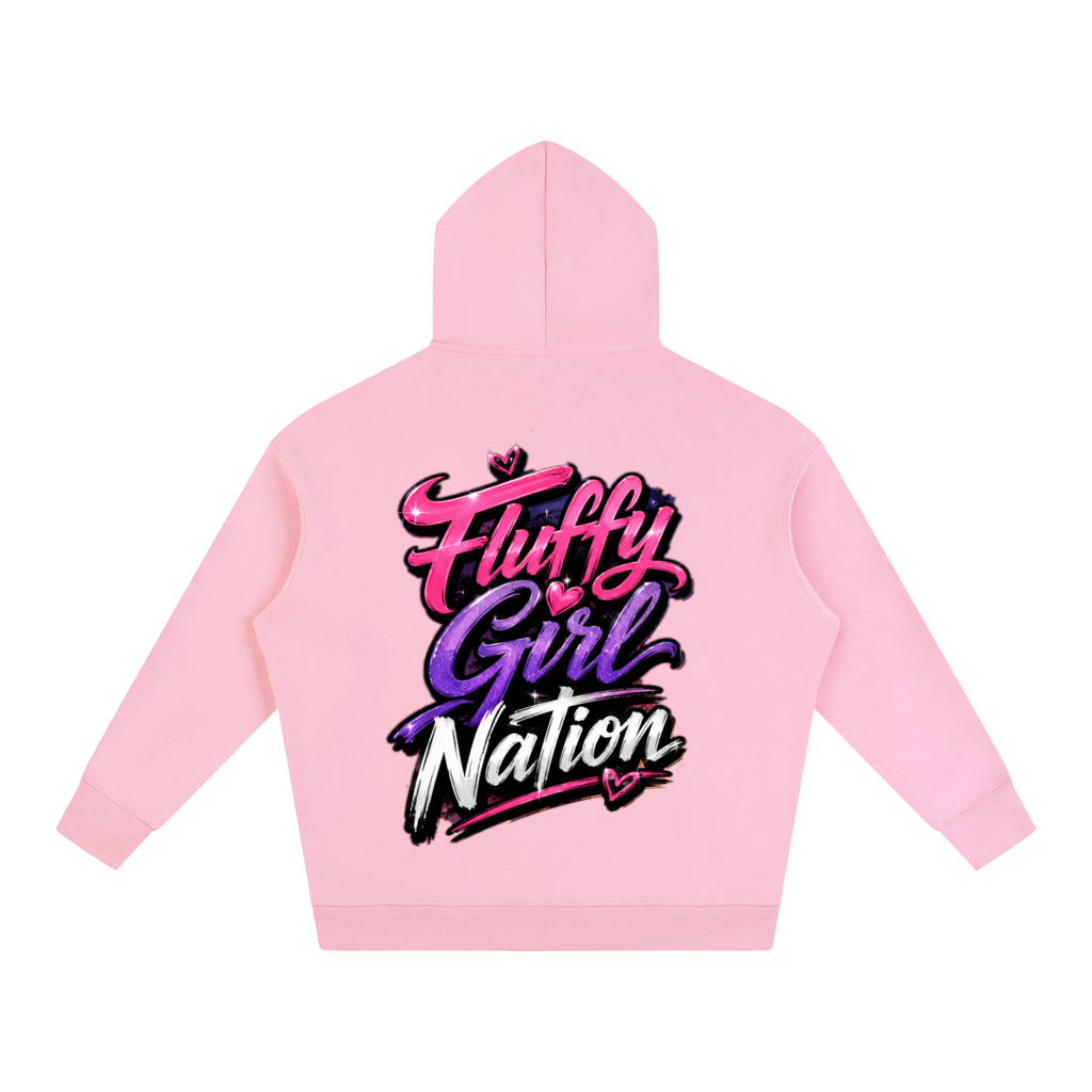 Oversize Fleeced Hoodie w/ Custom FGN Logo Front & FGN Graphic Design Back