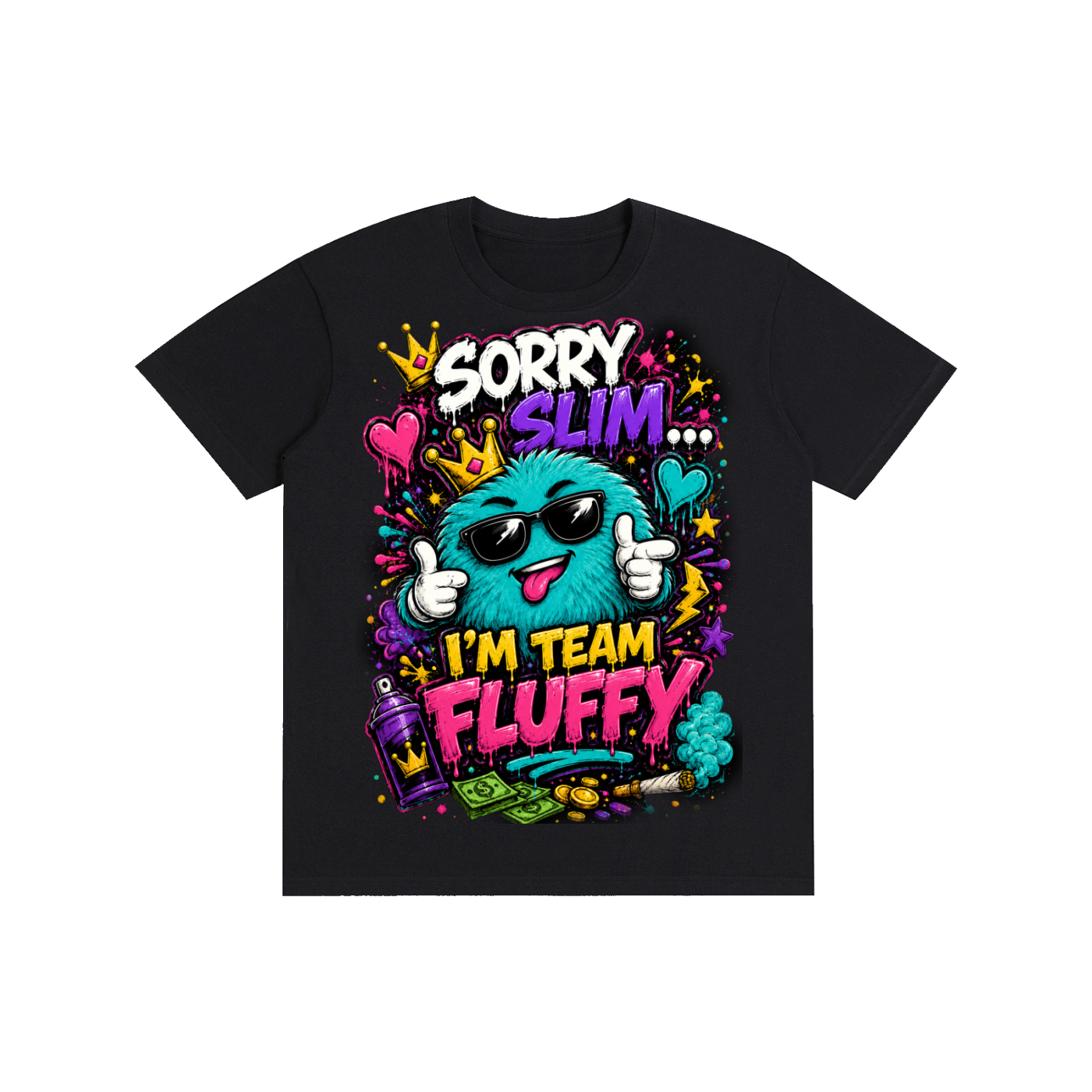 Pure Cotton Unisex T-Shirt w/ Custom Graphic Design_Sorry Slim I'm_Front & FGN Logo_Back