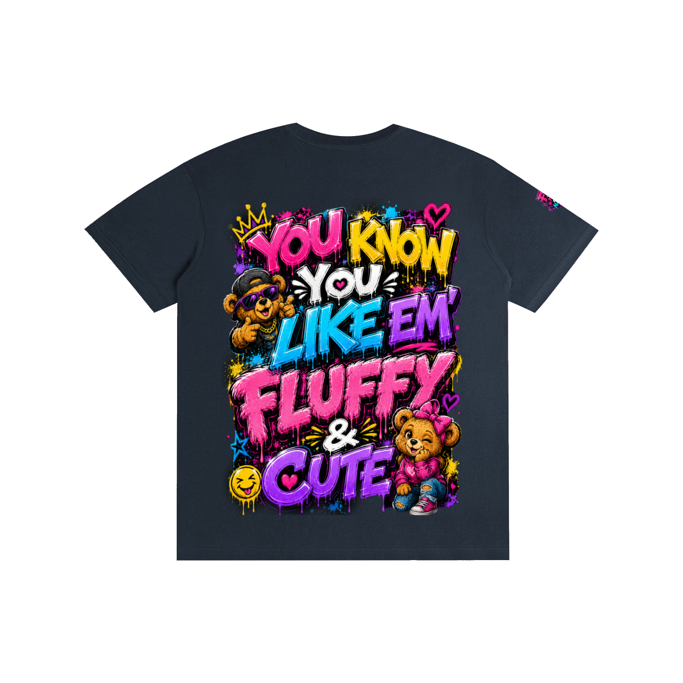Pure Cotton Unisex T-Shirt w/ Custom Graphic Design_You Know You Like Em'_Back & FGN Logo _Right Sleeve