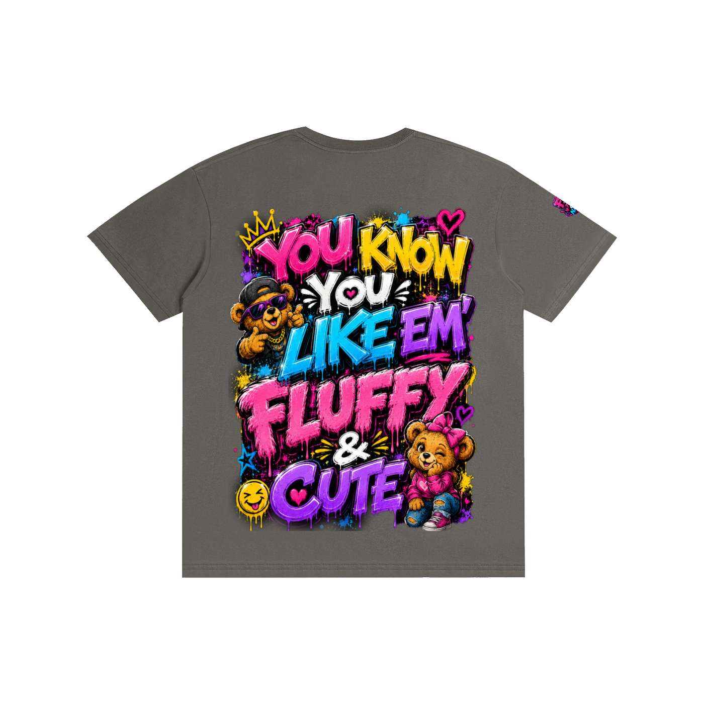 Pure Cotton Unisex T-Shirt w/ Custom Graphic Design_You Know You Like Em'_Back & FGN Logo _Right Sleeve