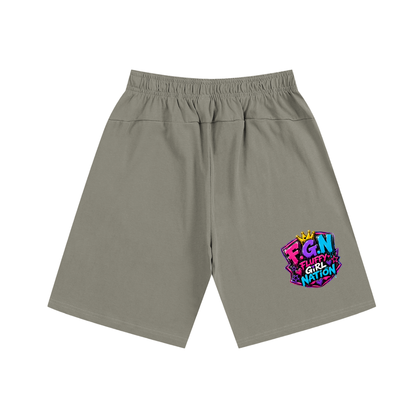 Essential Heavyweight Cotton Shorts w/ Custom Graphic Design_F.C.C_Front & FGN Logo_Back
