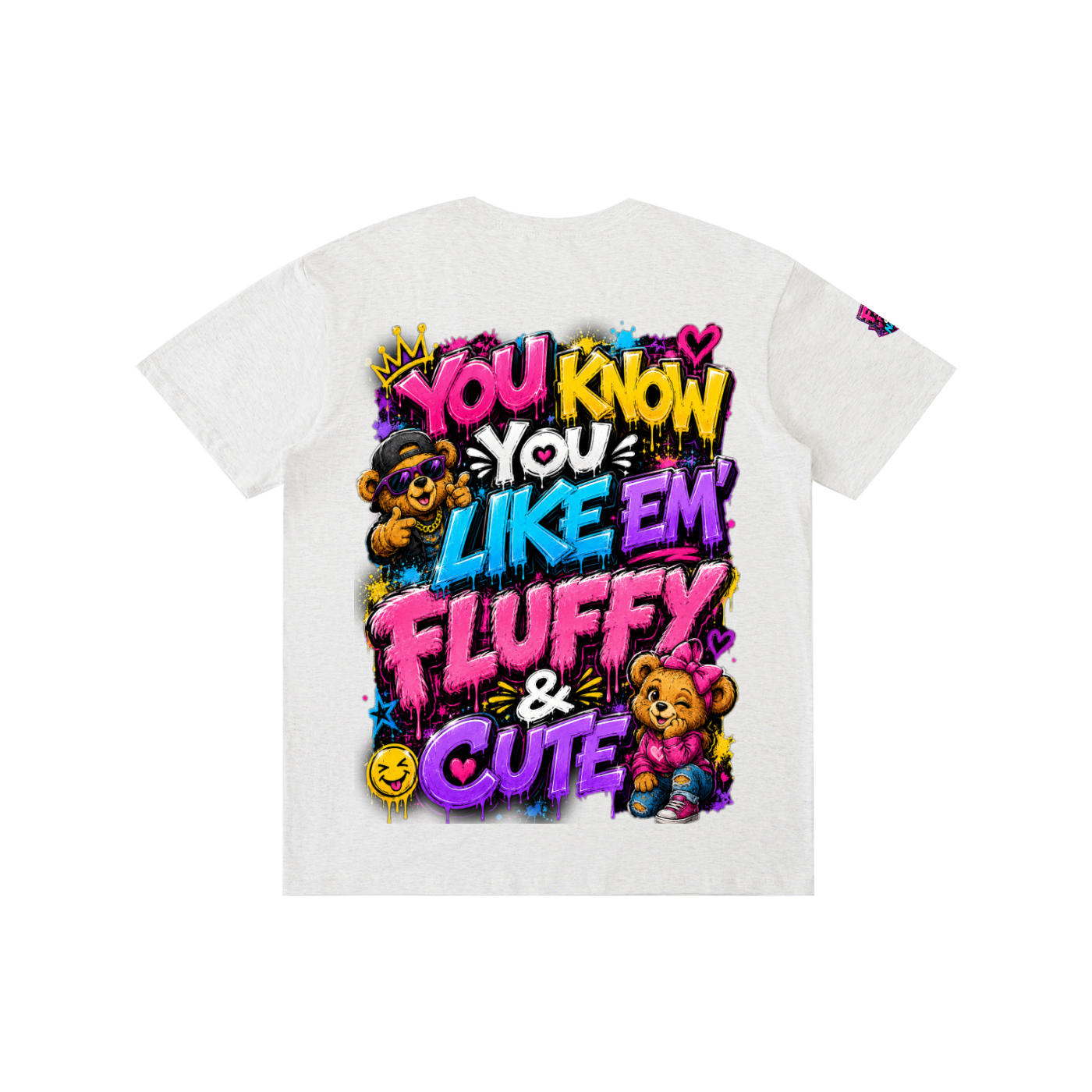 Pure Cotton Unisex T-Shirt w/ Custom Graphic Design_You Know You Like Em'_Back & FGN Logo _Right Sleeve