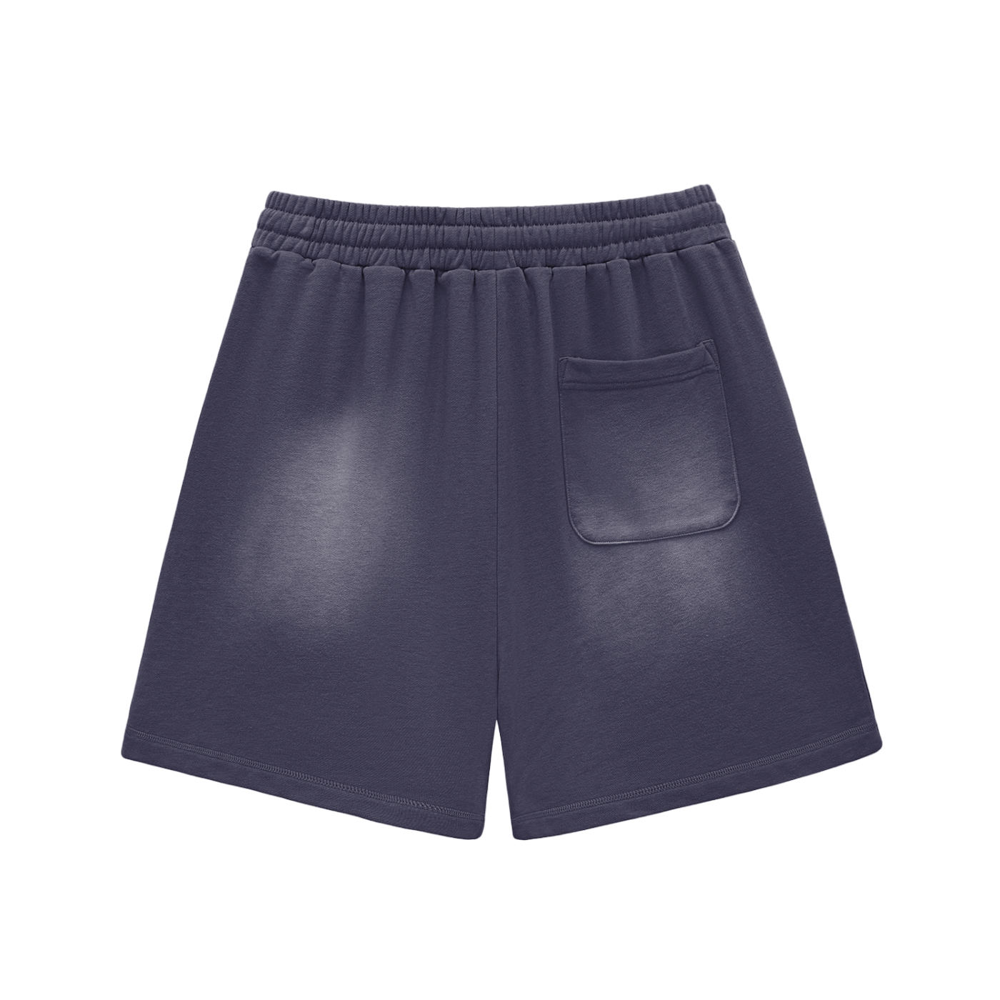 Sun Fade Raw Edge Cotton Shorts w/Custom FGN Kiss My Fluff Graphic Design Front