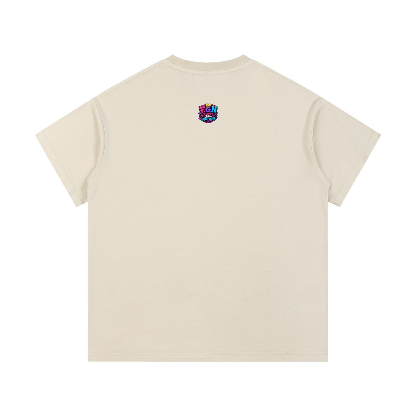 Vintage Wash Cotton T-Shirt w/ Custom Graphic Design_Heavy on the Curves_Front & FGN Logo_Back