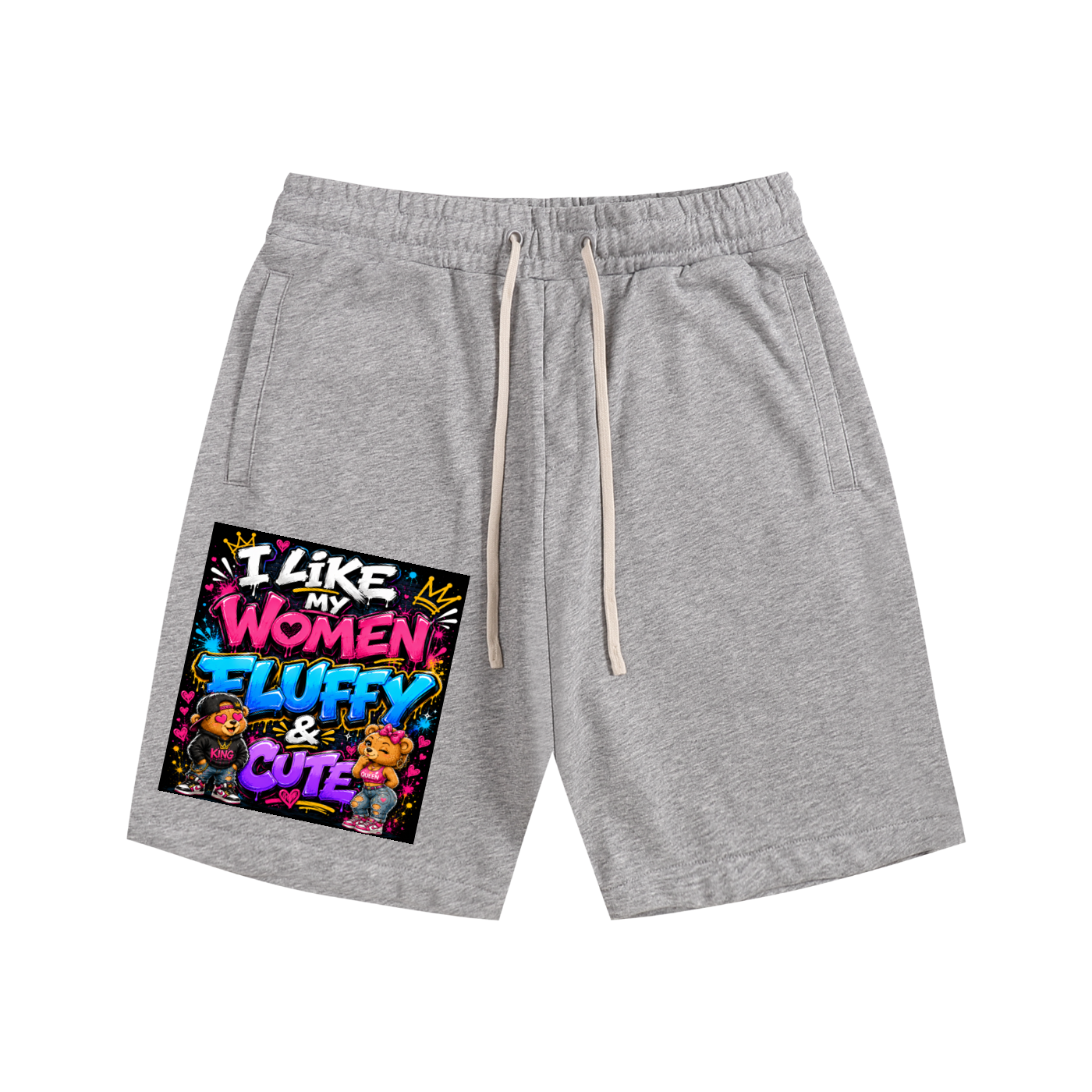 Essential Cotton Shorts w/ Custom Graphic Design I Like My Women...Front