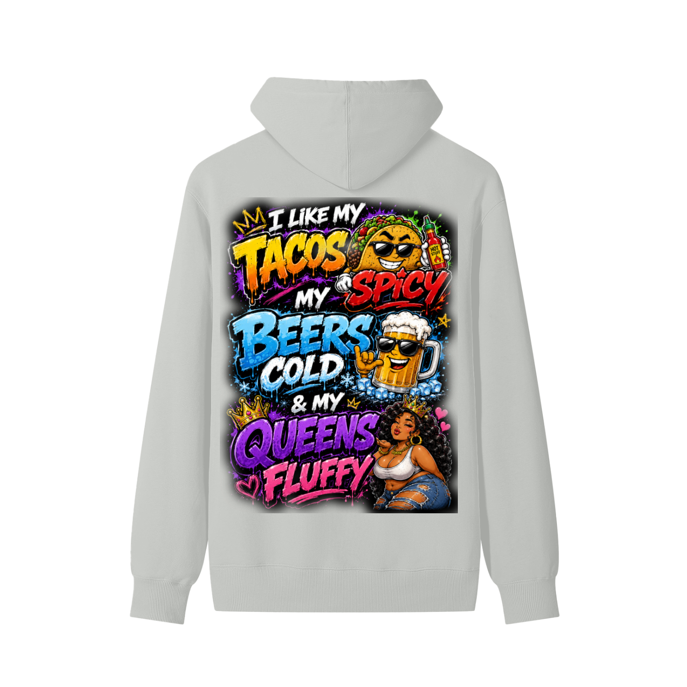 Classic Unisex Cotton Hoodie w/ Custom Graphic Design_I Like My_Back & FGN Logo_Back